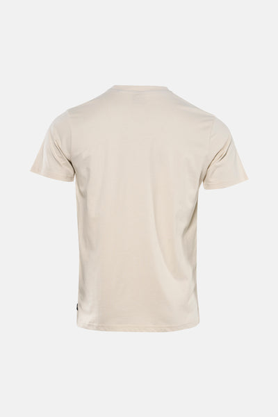 Ecru T-shirt met korte mouwen van Petrol Industries, achterkant, met klassieke korte mouwen.