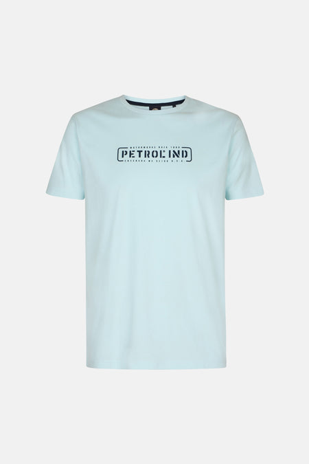 Blauw T-shirt met korte mouwen van Petrol Industries, met een grafische print op de voorkant.