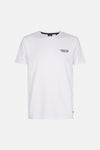 T-shirt blanc à manches courtes de Petrol Industries avec un logo imprimé sur la poitrine.