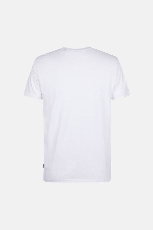 T-shirt blanc à manches courtes de Petrol Industries, vu de dos, uni.
