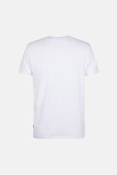 T-shirt blanc à manches courtes de Petrol Industries, vu de dos, uni.