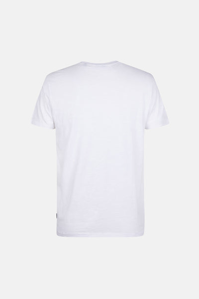 T-shirt blanc à manches courtes de Petrol Industries, vu de dos, uni.