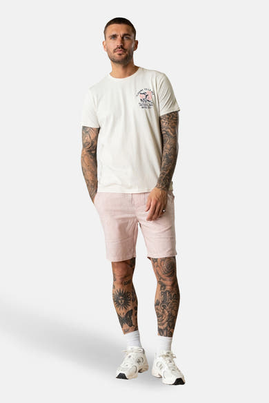 T-shirt à manches courtes écru de Petrol Industries®, avec un motif imprimé sur le devant.