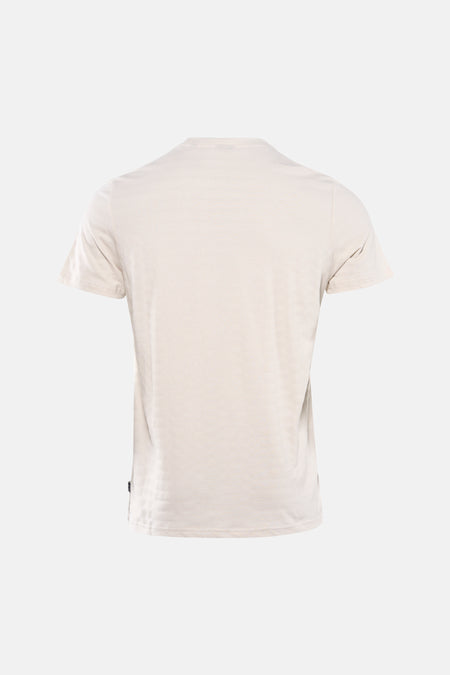 Beige T-shirt met korte mouwen van Petrol Industries, effen met een klein label aan de zijkant.
