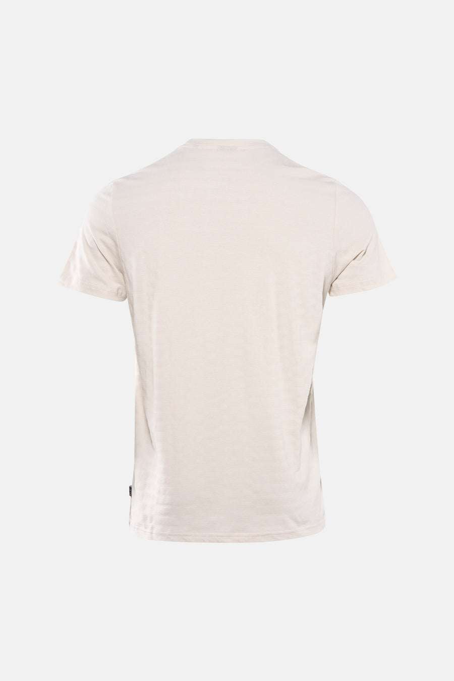 T-shirt beige à manches courtes de Petrol Industries, uni avec une petite étiquette sur le côté.