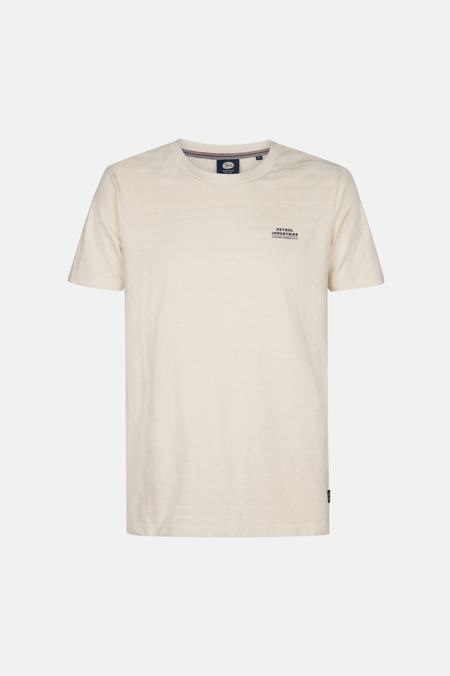 T-shirt beige à manches courtes de Petrol Industries, avec un logo discret et une texture subtile.
