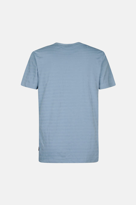 Blauw T-shirt met korte mouwen van Petrol Industries®, subtiele horizontale strepen.