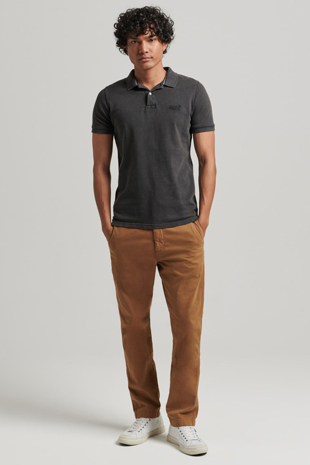 	Heren tops polo korte mouw Zwart - SUPERDRY