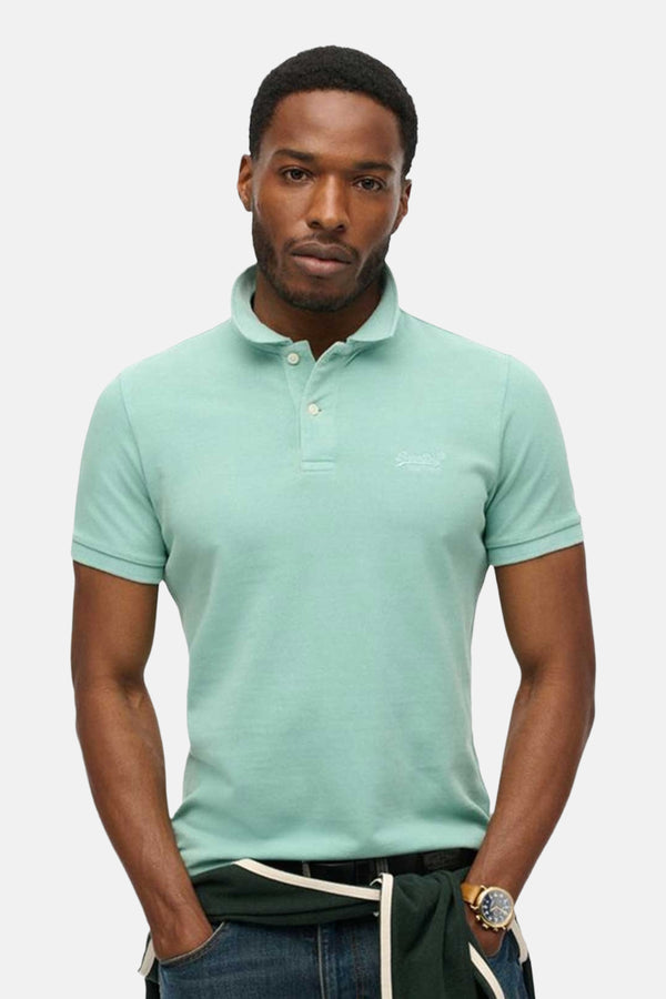 Heren tops polo korte mouw VERT - SUPERDRY