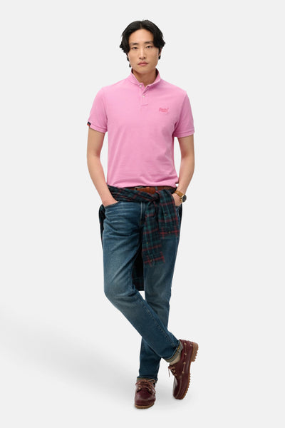 	Heren tops polo korte mouw Roze - SUPERDRY