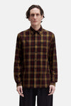 Multikleurig overhemd met lange mouwen van FRED PERRY, met ruitpatroon, met borstzak.