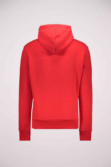 Rode SUPERDRY hoodie, achterkant.
