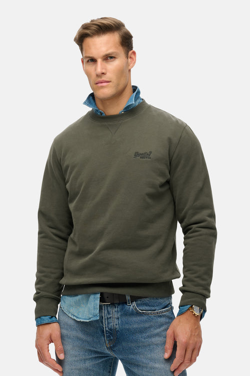 Sweat col rond VERT - SUPERDRY