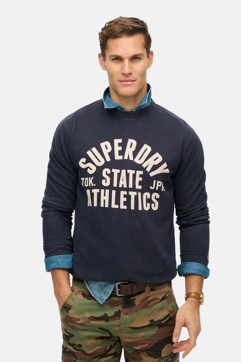 Sweat col rond Bleu - SUPERDRY