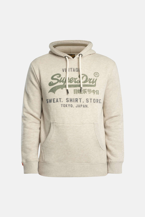 Sweat à capuche Beige - SUPERDRY