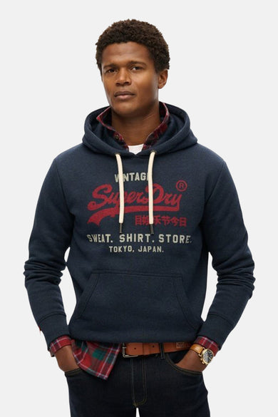 Heritage hoodie met Vintage logo en relaxte pasvorm