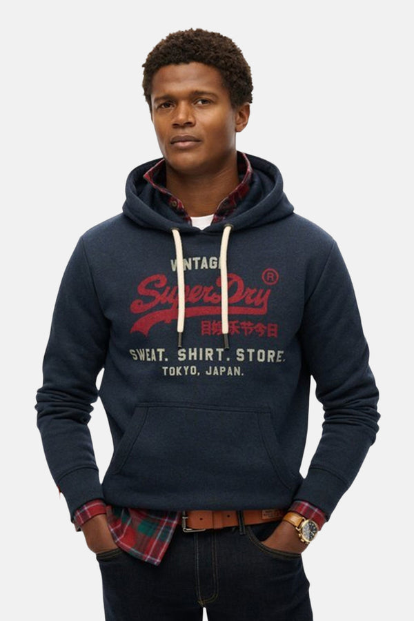 Sweat à capuche Bleu - SUPERDRY