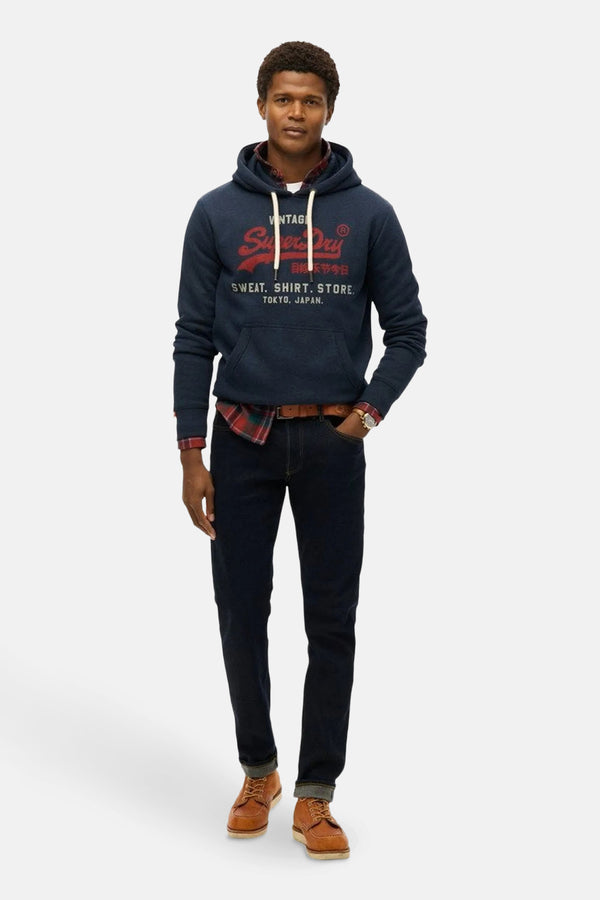 Sweat à capuche Bleu - SUPERDRY