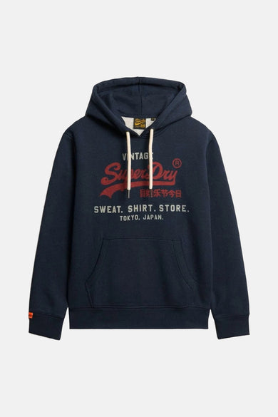 Heritage hoodie met Vintage logo en relaxte pasvorm