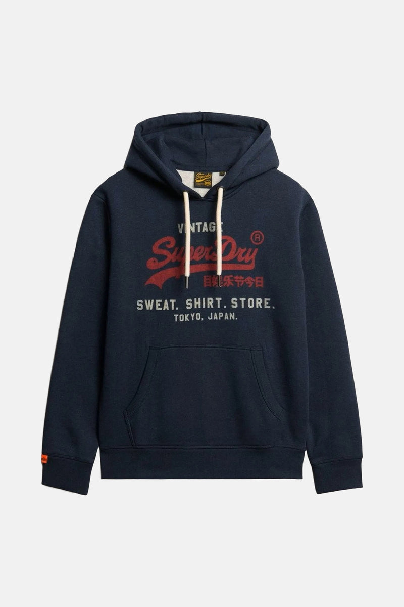 Heritage hoodie met Vintage logo en relaxte pasvorm