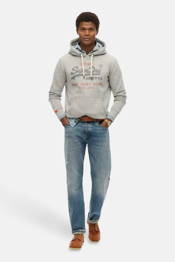 Sweat à capuche Gris - SUPERDRY