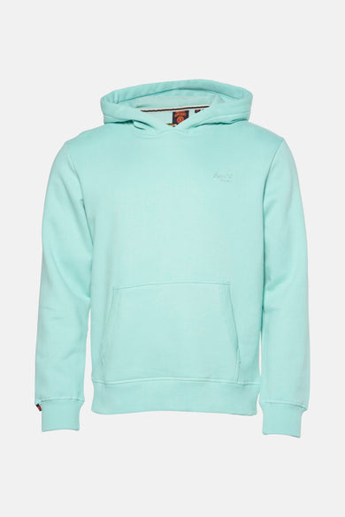 Groene hoodie van SUPERDRY, met een discreet geborduurd logo op de borst.