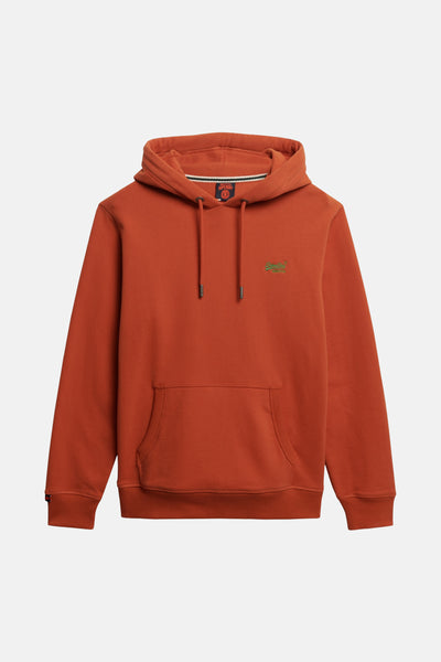 Sweat à capuche orange par SUPERDRY, avec cordon de serrage et poche kangourou sur le devant.