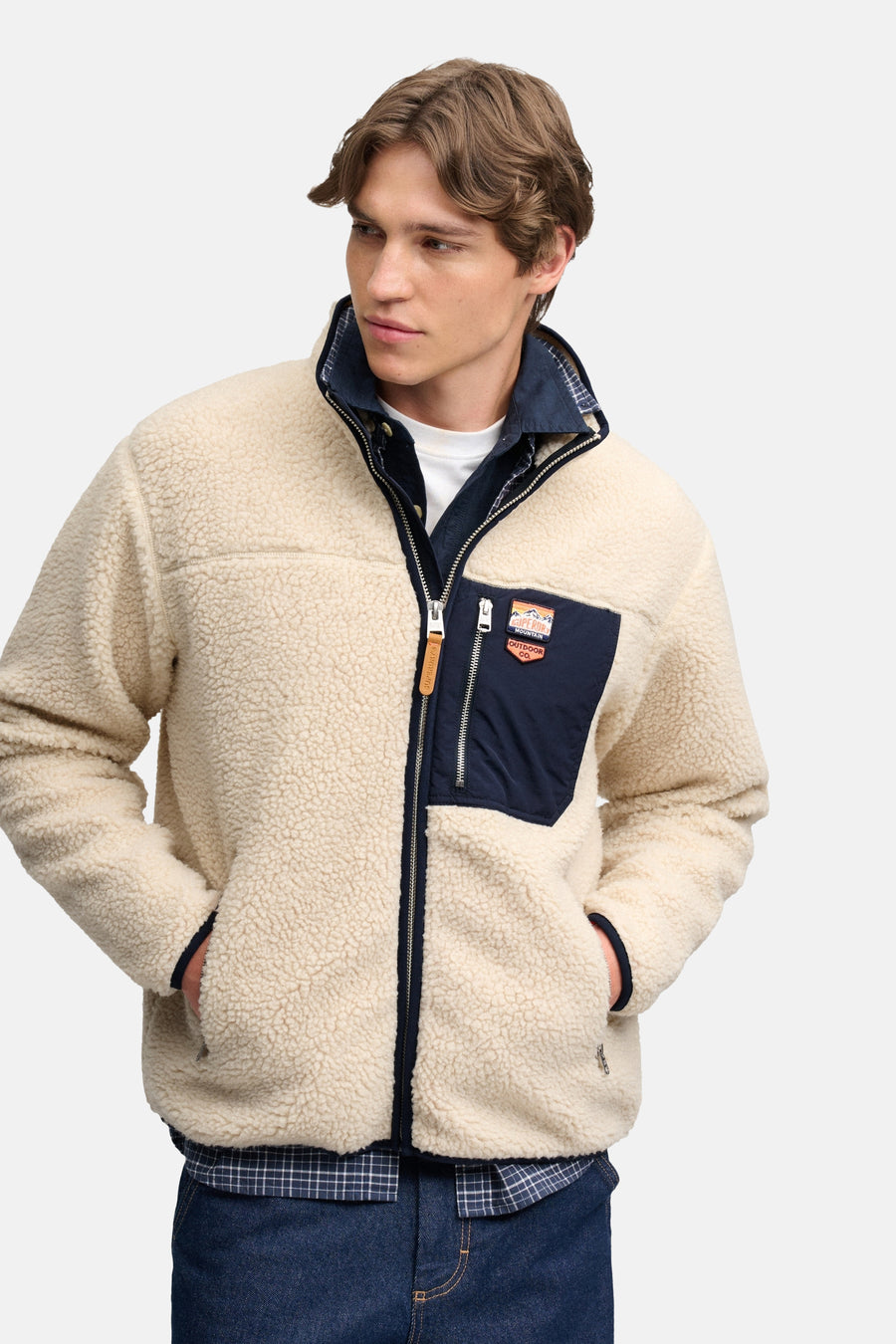 Heren tops jas casual Écru - SUPERDRY