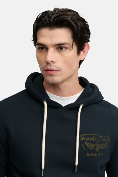 Sweater met kap zwart - SUPERDRY
