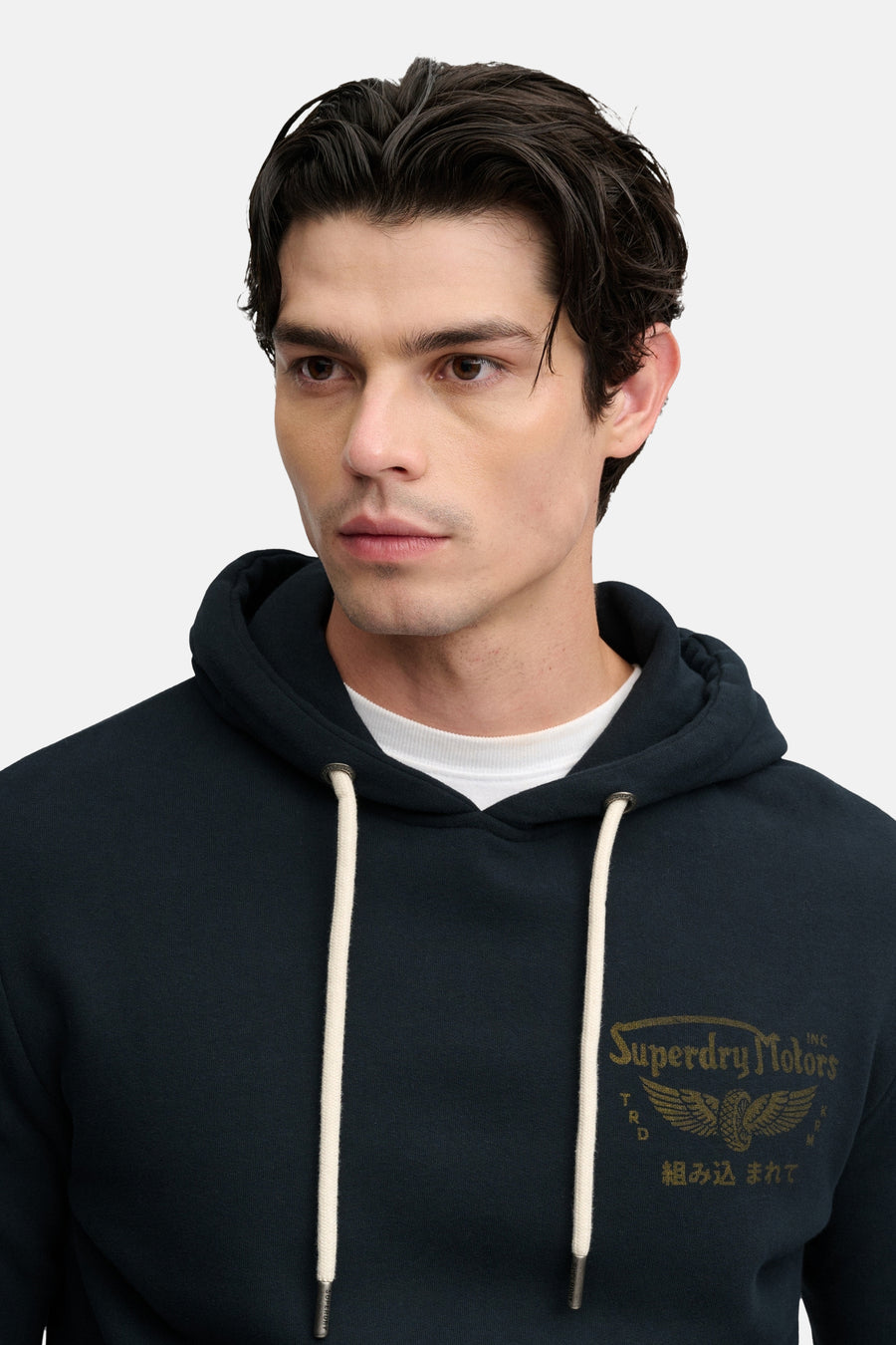 Sweater met kap zwart - SUPERDRY