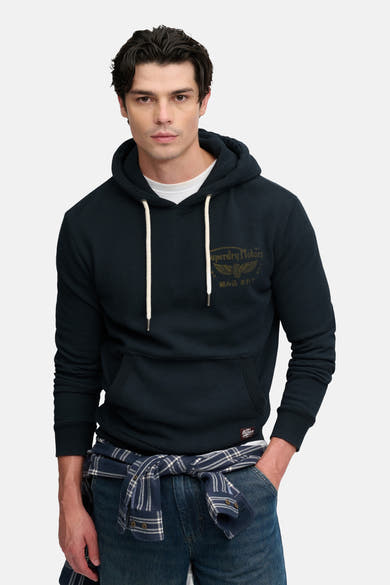 Sweater met kap zwart - SUPERDRY