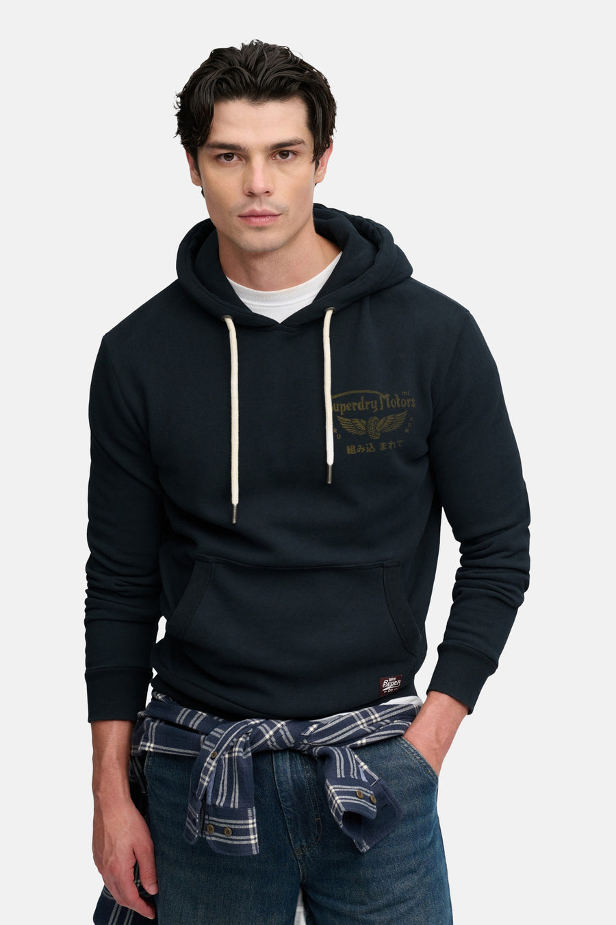 Sweater met kap zwart - SUPERDRY