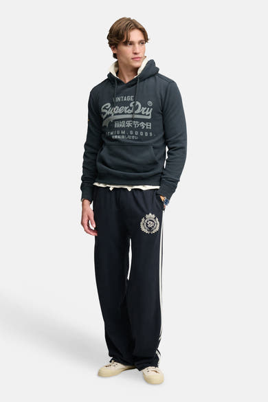 Sweater met kap blauw - SUPERDRY