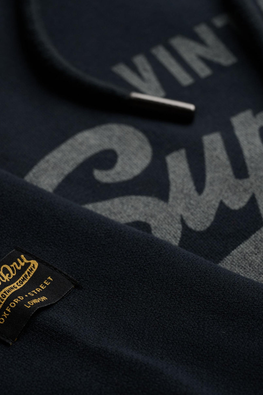 Sweater met kap blauw - SUPERDRY