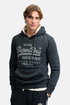 Sweater met kap blauw - SUPERDRY