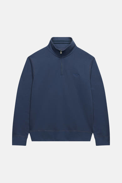 Sweat col roulé bleu - SUPERDRY