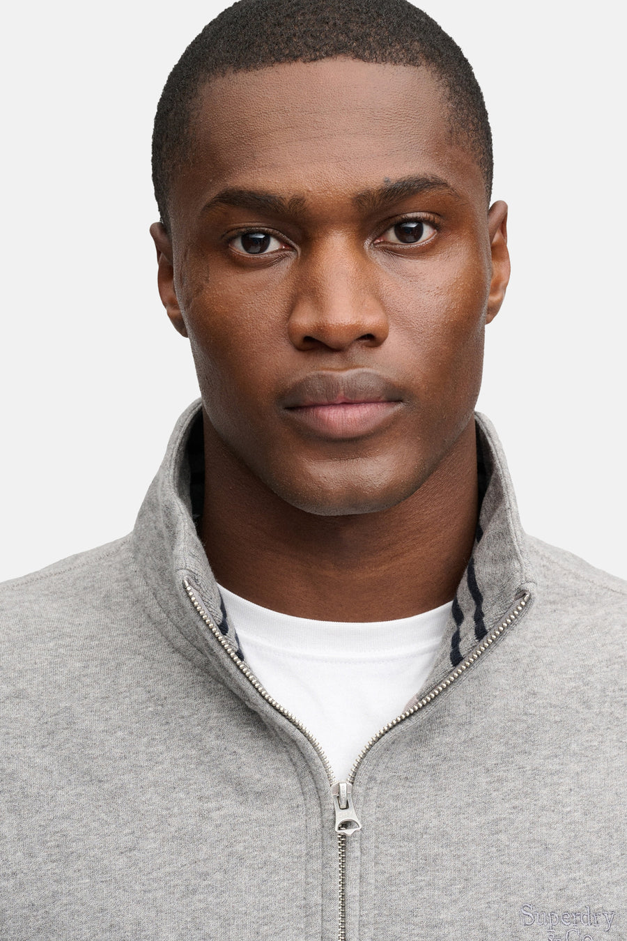 Sweater met rolkraag grijs - SUPERDRY