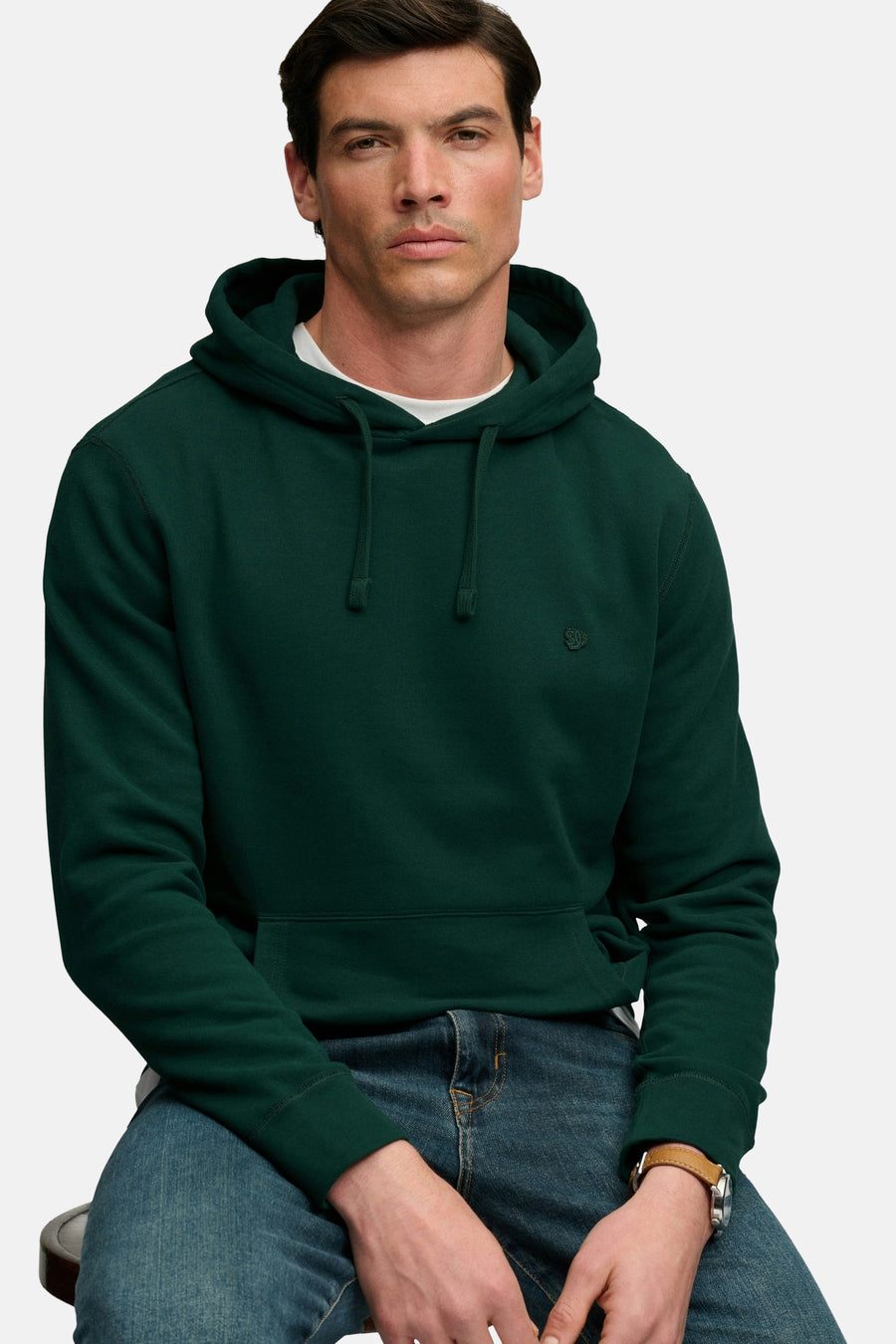 Sweat à capuche vert - SUPERDRY