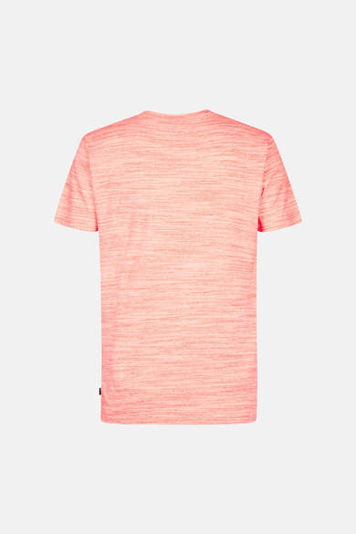 T-shirt corail à manches courtes de Petrol Industries®, avec un motif chiné.