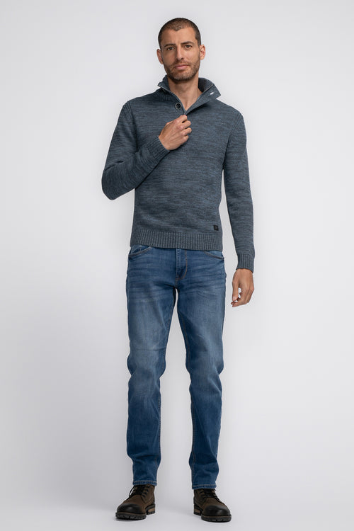 Pull col rond Bleu - Petrol Industries®