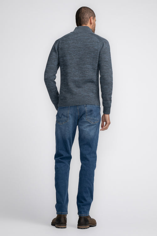 Pull col rond Bleu - Petrol Industries®