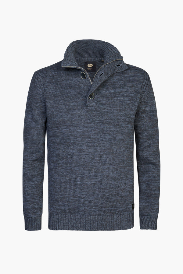 Pull col rond Bleu - Petrol Industries®