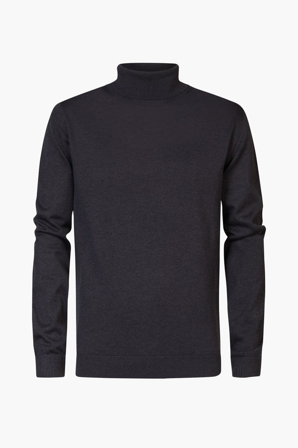 Pull col roulé Bleu - Petrol Industries®