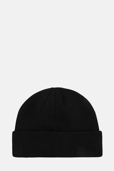 Bonnet noir de Petrol Industries, en tricot côtelé simple