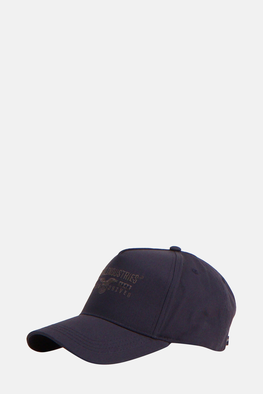 Casquette bleue de Petrol Industries, avec un imprimé moto sur le devant.