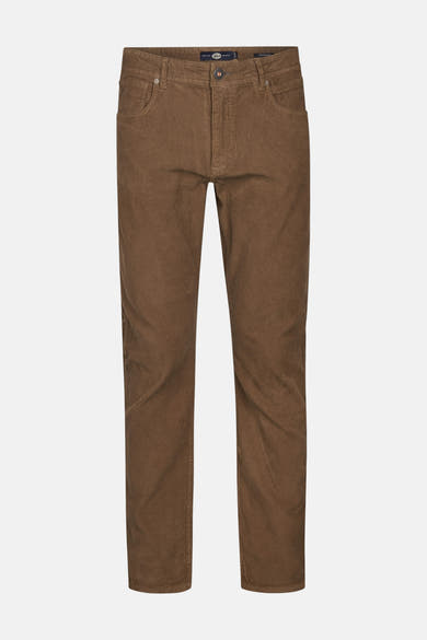 Pantalon beige en velours côtelé de Petrol Industries, coupe droite avec poches avant et arrière.