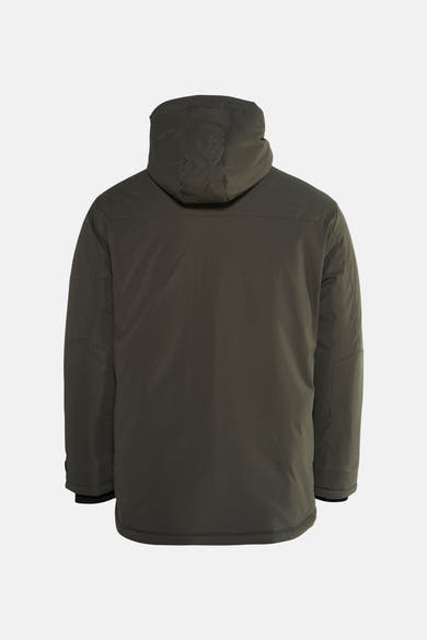 Manteau kaki de Petrol Industries, avec une capuche et des manches longues.