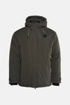 Manteau kaki de Petrol Industries®, à capuche et poches zippées sur les côtés.