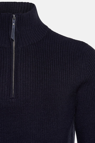 Pull met ronde hals - blauw