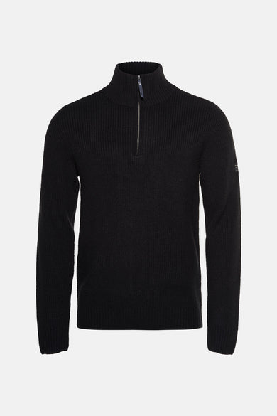 Pull met ronde hals - zwart